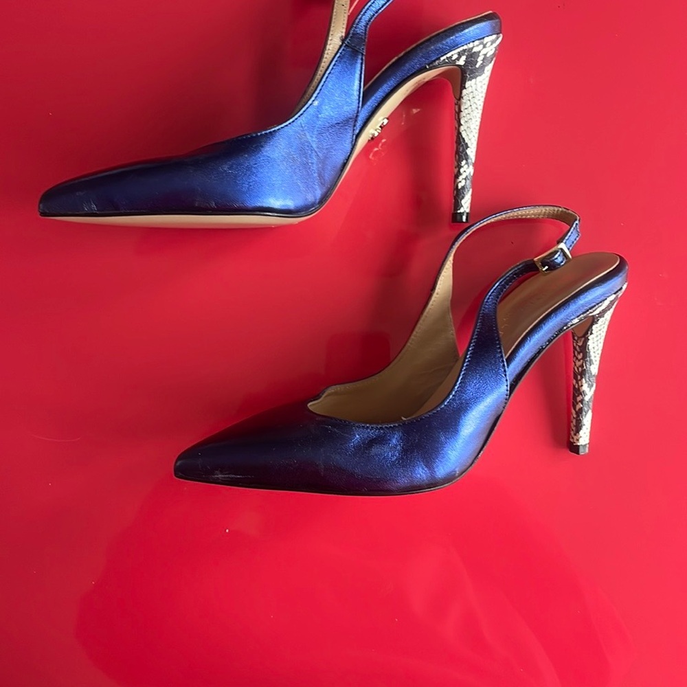 Beautisole Brand Elegant Blue Slingback Heels